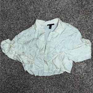 Women's Cream Button-Up Shirt